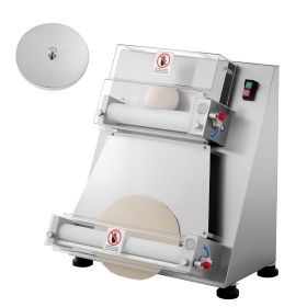 Pizza Dough Roller Sheeter, 3-16 Inch Semi-automatic Stainless Steel Pizza Press, Commercial Electric 390W Pasta Maker Machine, 260 pcs Per Hour