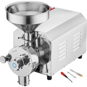 Soybean Grinder Commercial Grinding Machine for Spices 2200W Corn Mill Grinder 50 KG/H Stainless Steel Corn Grinder Industrial Flour Milling Mach