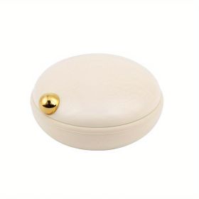 1pc Portable Sealed Pill Box; Mini Pill Case; Small Pill Organizer; Pill Sub-packaging Storage Box; Medicine Box; Multifunctional Storage Contain (Style: Light Luxury Portable Pill Box White)